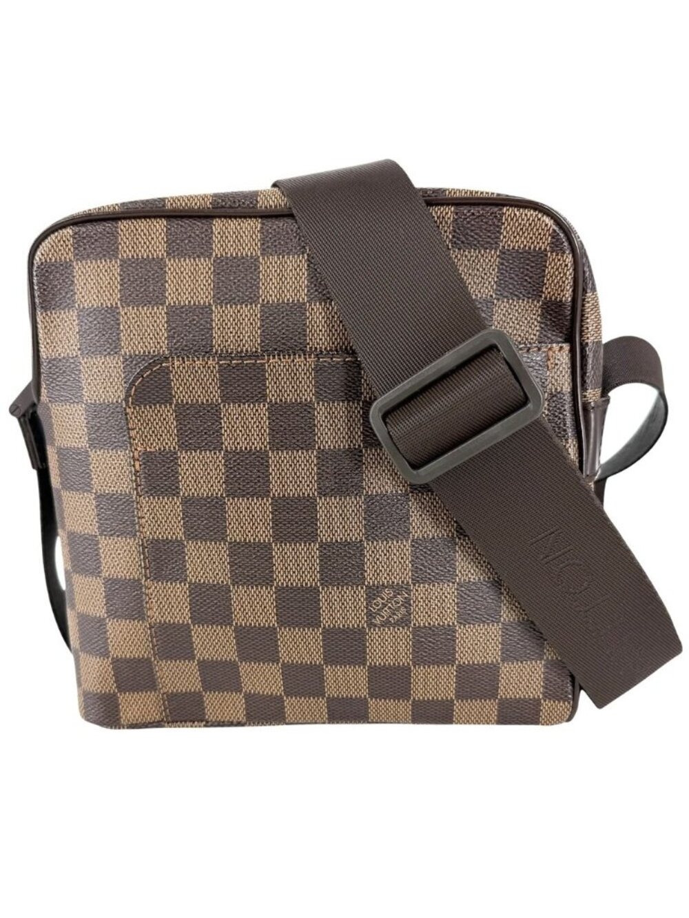 Louis Vuitton Shoulder Bag Olaf PM Crossbody Damier Canvas Brown Gold